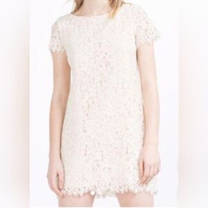 Zara Women's Cream Lace Formal Dress